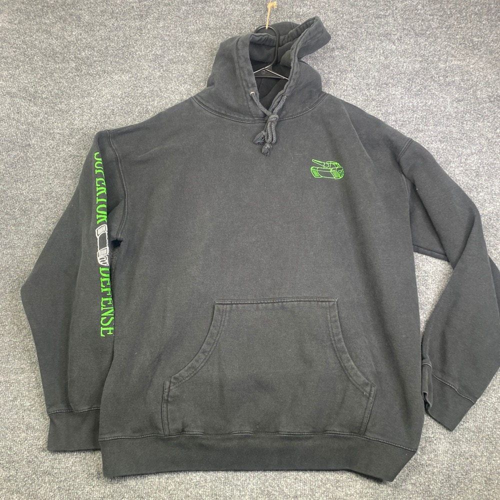 Superior Defense Tank Graphic Hoodie Mens 2XL Black Neon Green Made in USA